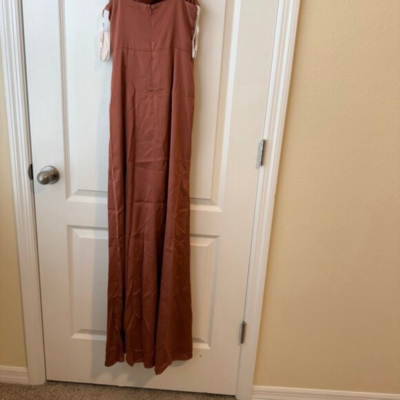 Women's Birdy Grey Lydia Matte Terracotta Maxi Dress XS NWT - Picture 13 of 16
